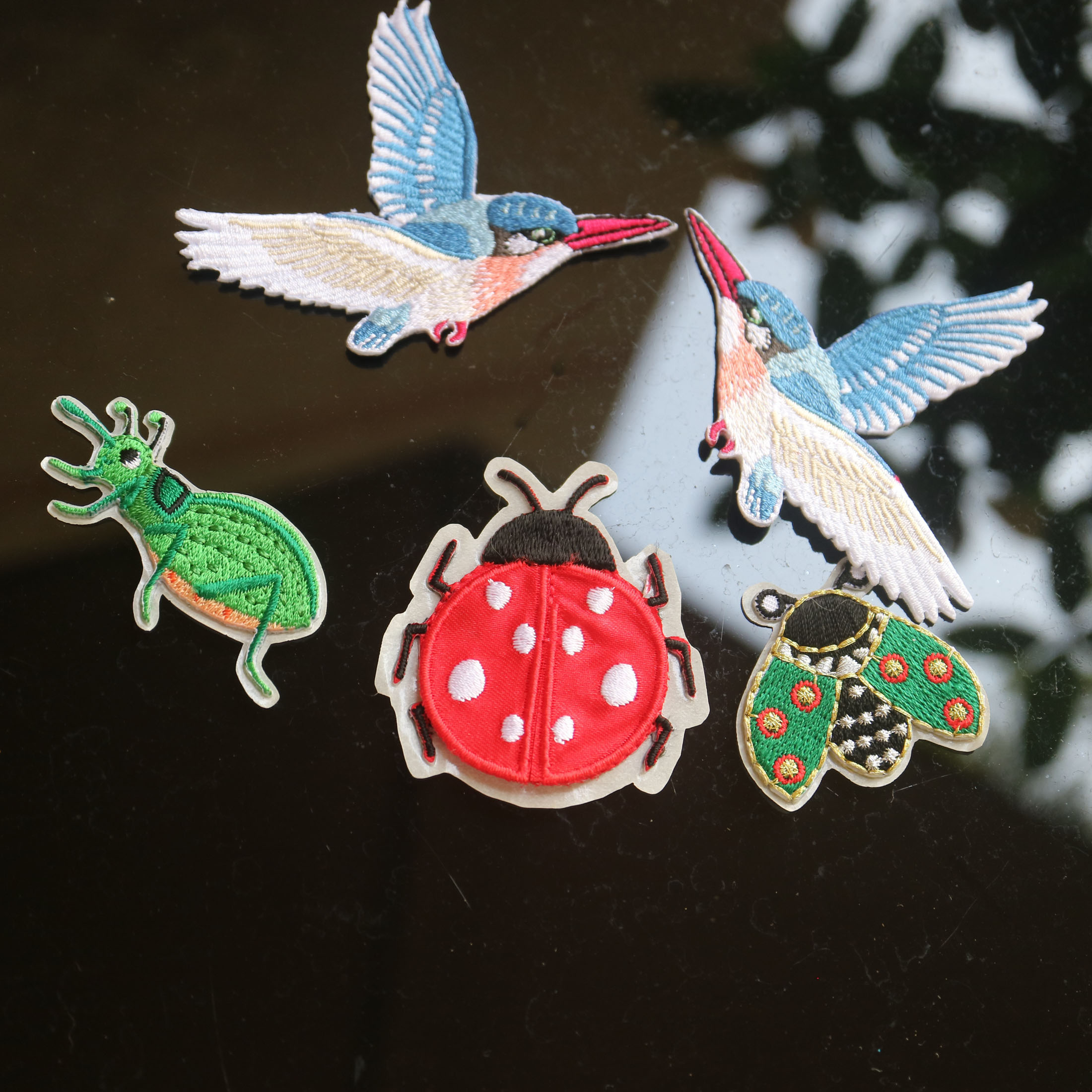Embroidery Lady Bug - 5pc Fashion Ladybug beetle insect patches