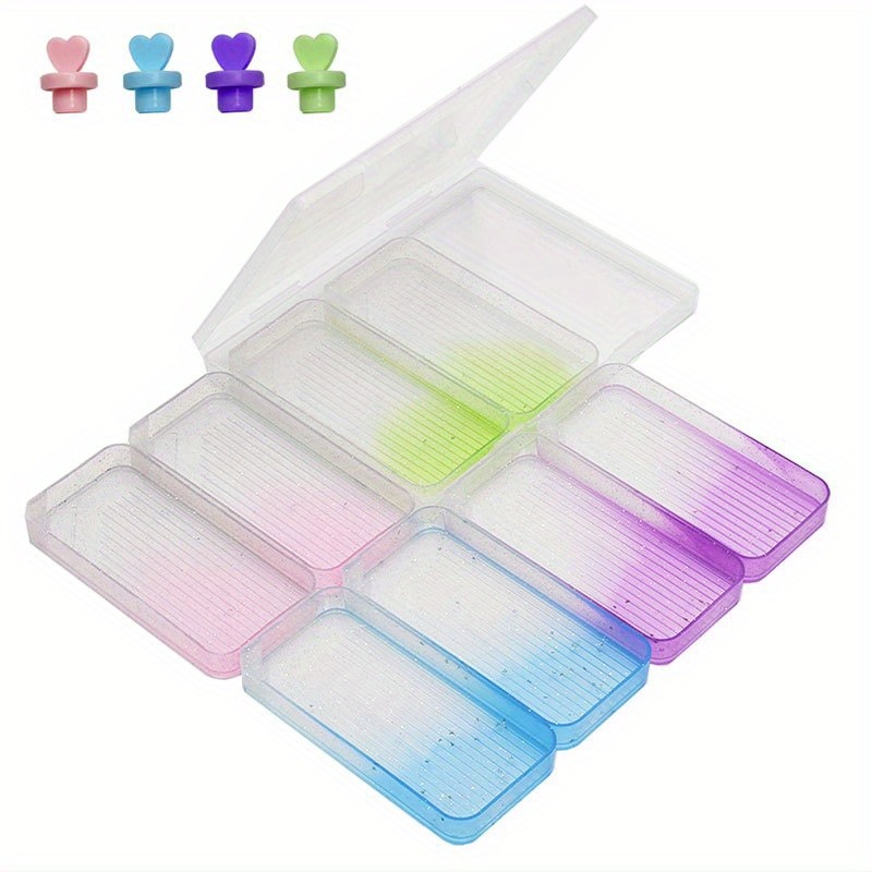 Embroidery Details - 7pcs Gradient Diamond Painting Tray With