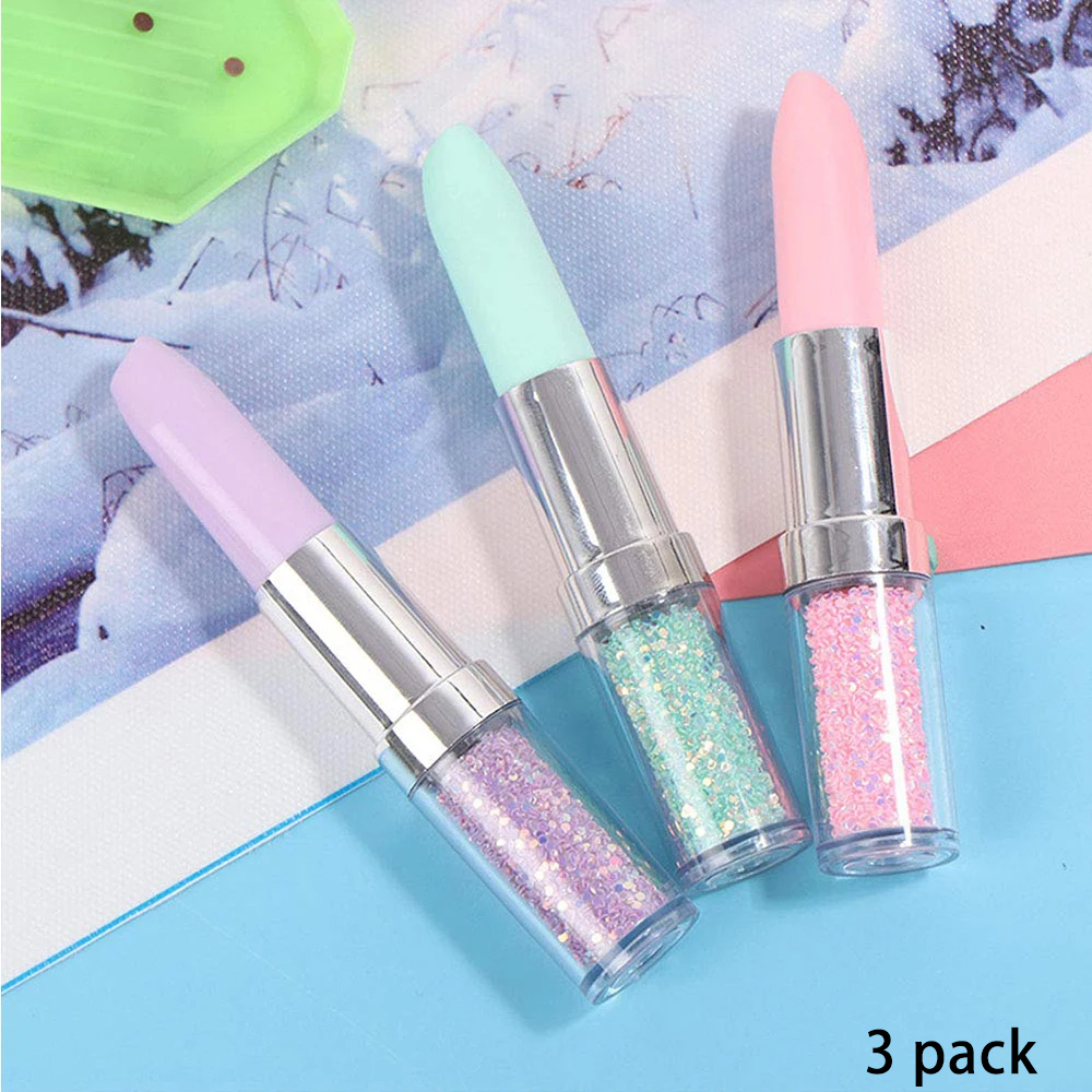 Embroidery Details - Lipstick Shape Diamond Painting Pen 5D