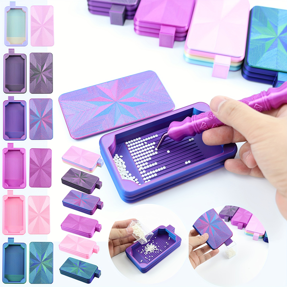 Embroidery Details - Gradient Color Diamond Art Tray With