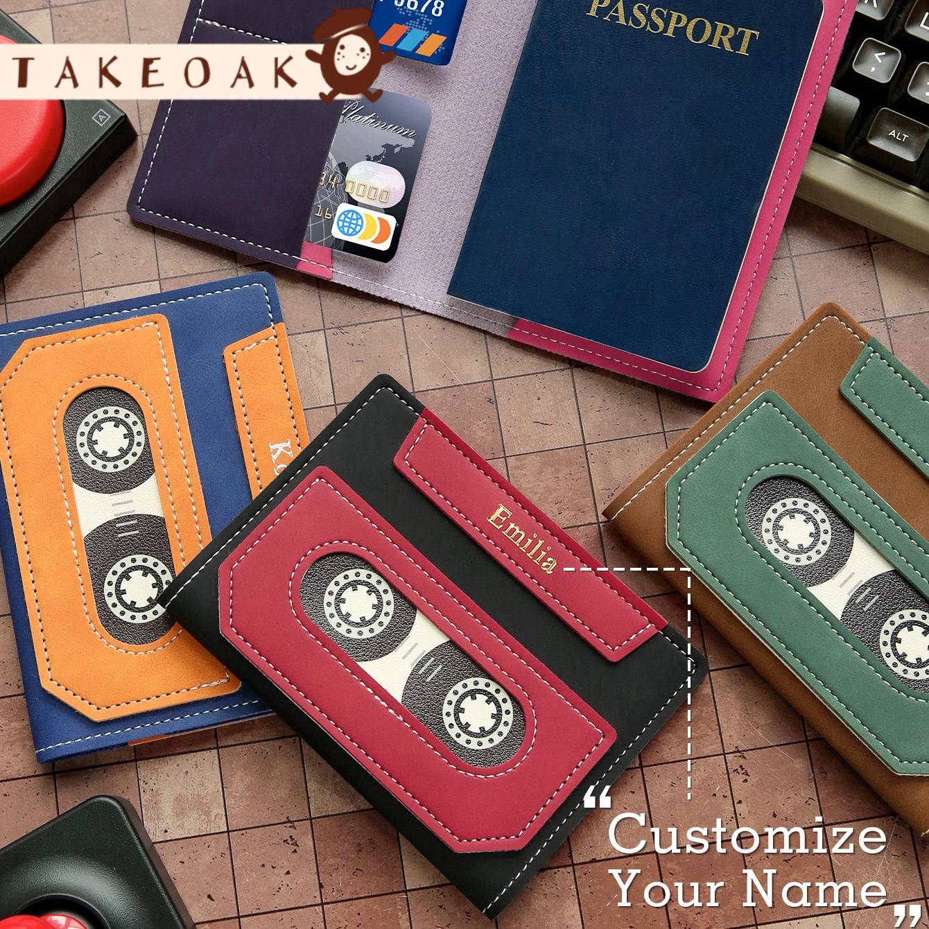 Embroidery Name Designs - Custom Cassette Tape Passport Cover with
