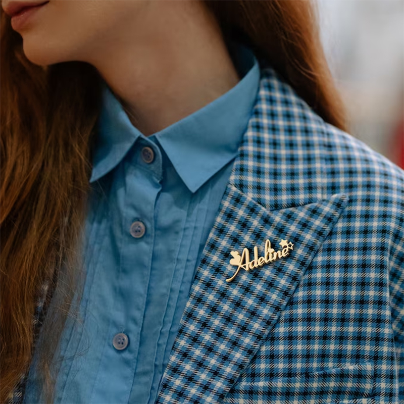 Embroidery Name - New Custom Name Brooch Letters LOGO