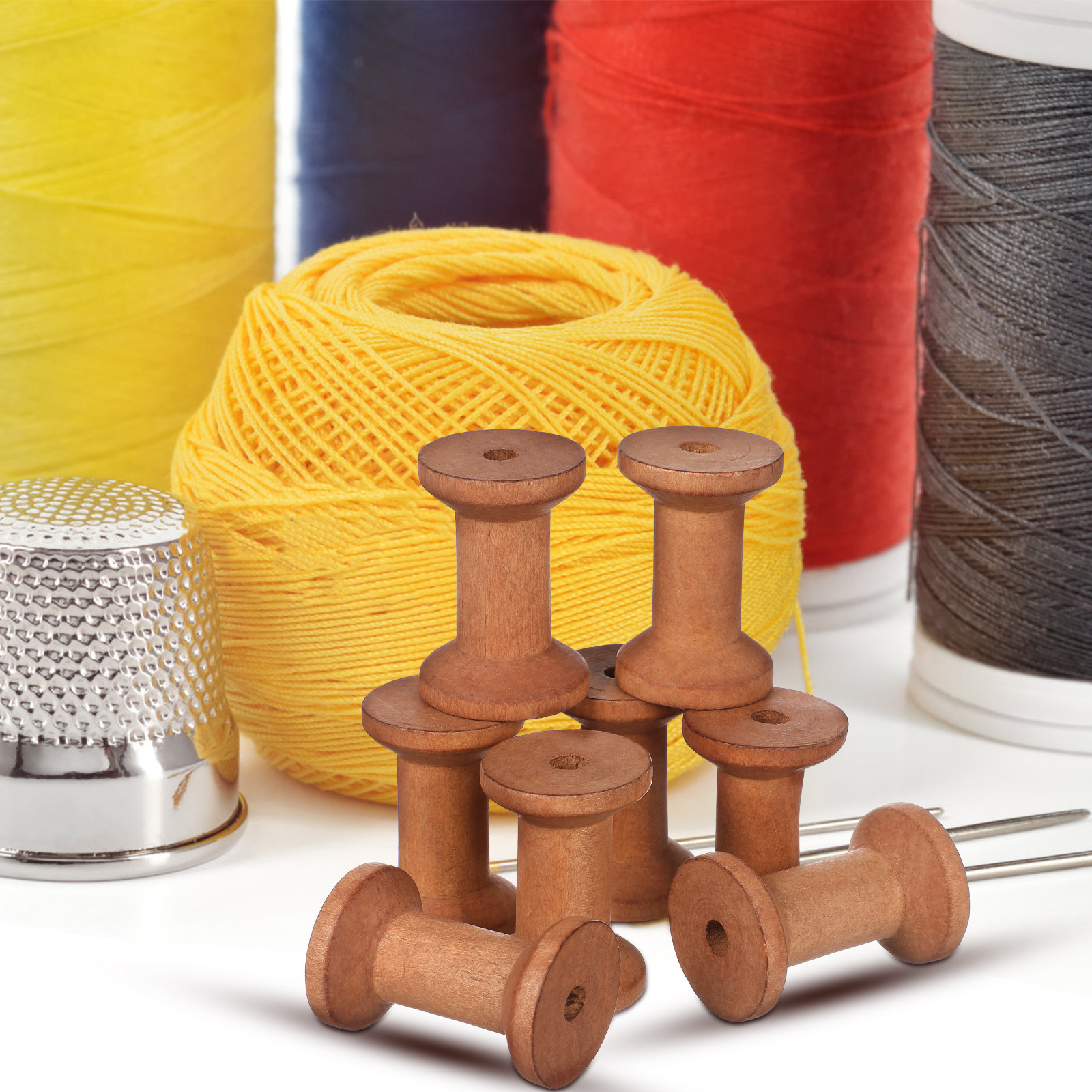 Embroidery Yarns - 20Pcs Empty Wood Spools Thread Holders