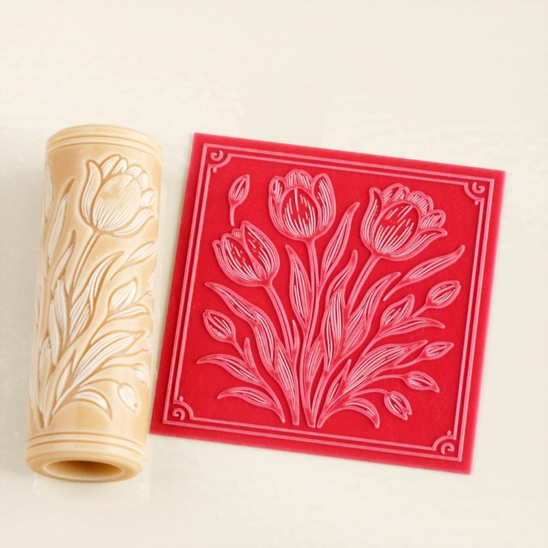 Flower Skull Clay Tile Roller  - Embroidery Texture のレビューと価格