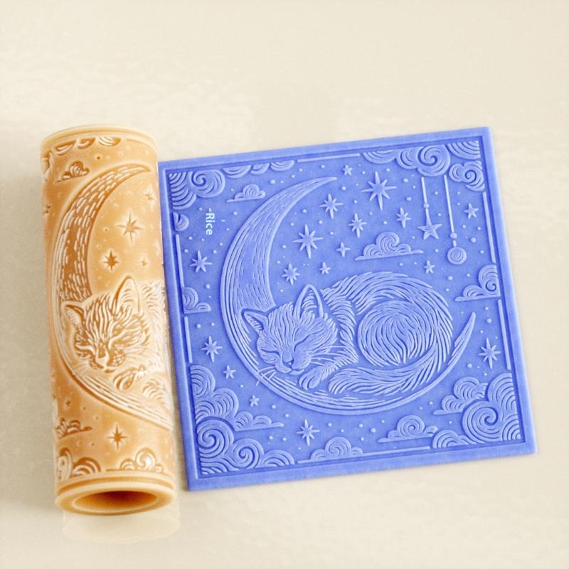 Flower Skull Clay Tile Roller  - Embroidery Texture のレビューと価格
