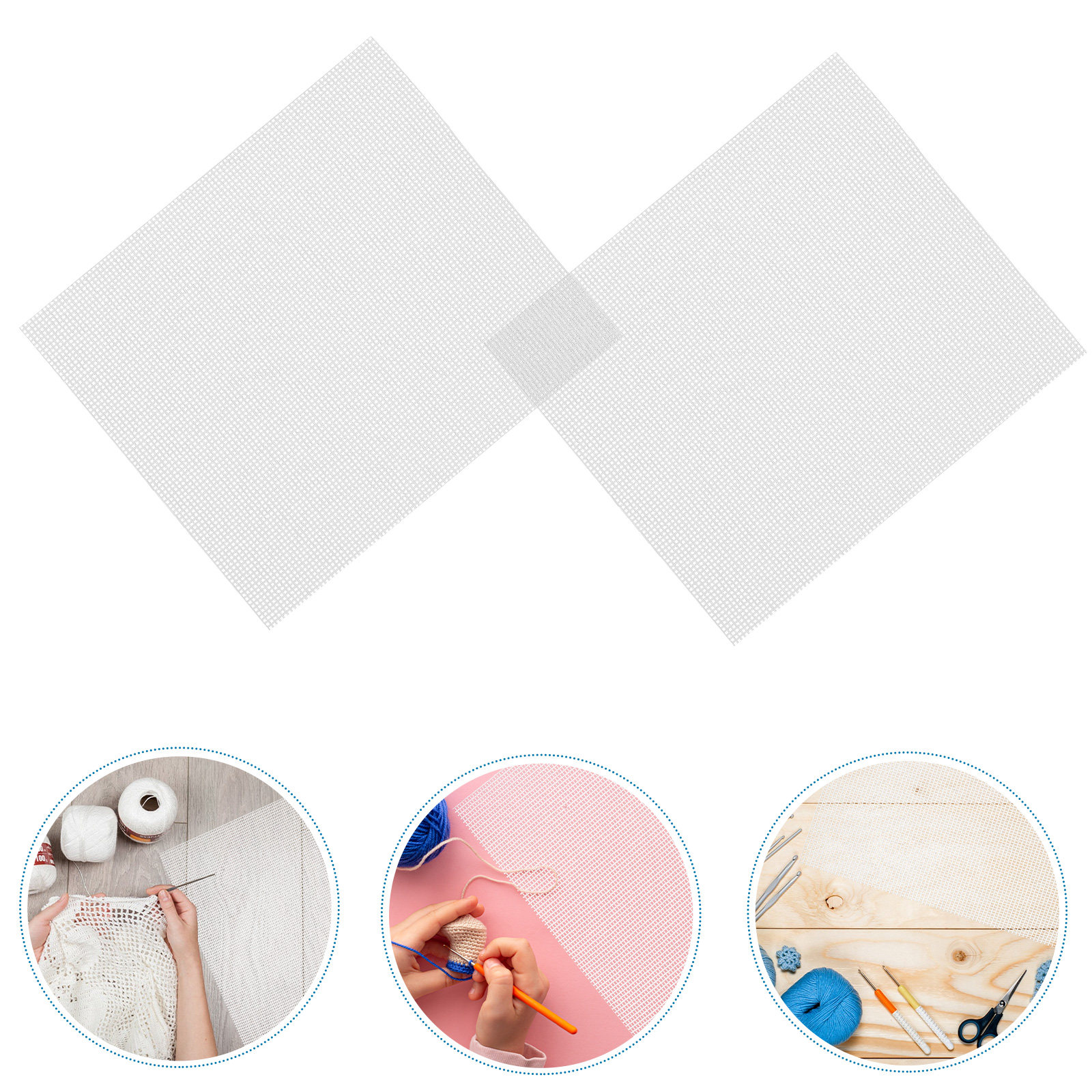 4Pcs Plastic Canvas Mesh Sheet - Embroidery Yarns のレビューと価格
