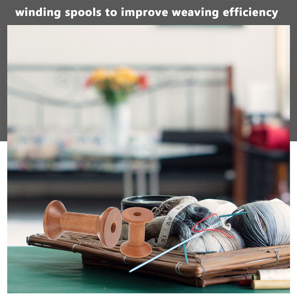 7Pcs Wooden Winding Spools Vin - Embroidery Yarns のレビューと価格