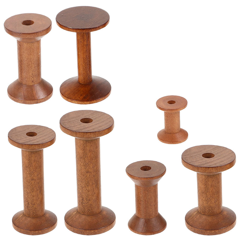 7Pcs Wooden Winding Spools Vin - Embroidery Yarns のレビューと価格