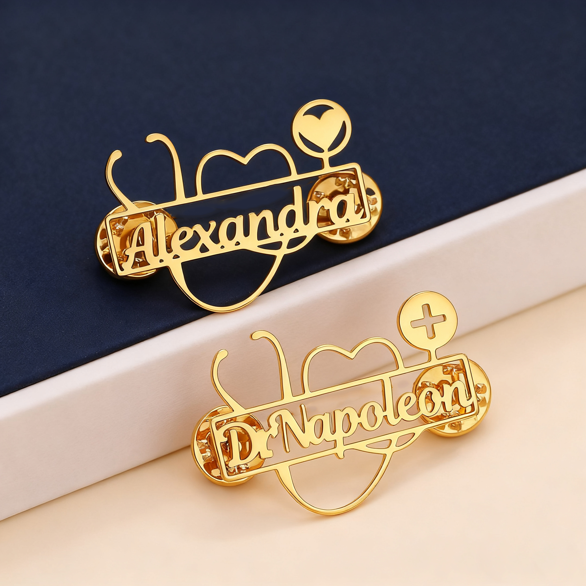 Custom Stethoscope Brooch Pers - Embroidery Name のレビューと価格