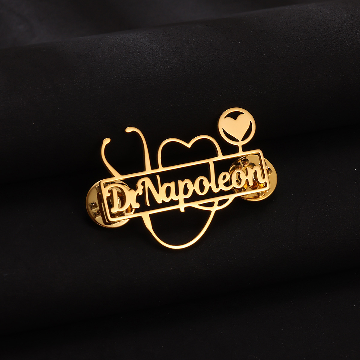 Custom Stethoscope Brooch Pers - Embroidery Name のレビューと価格