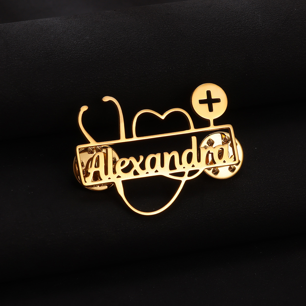 Custom Stethoscope Brooch Pers - Embroidery Name のレビューと価格