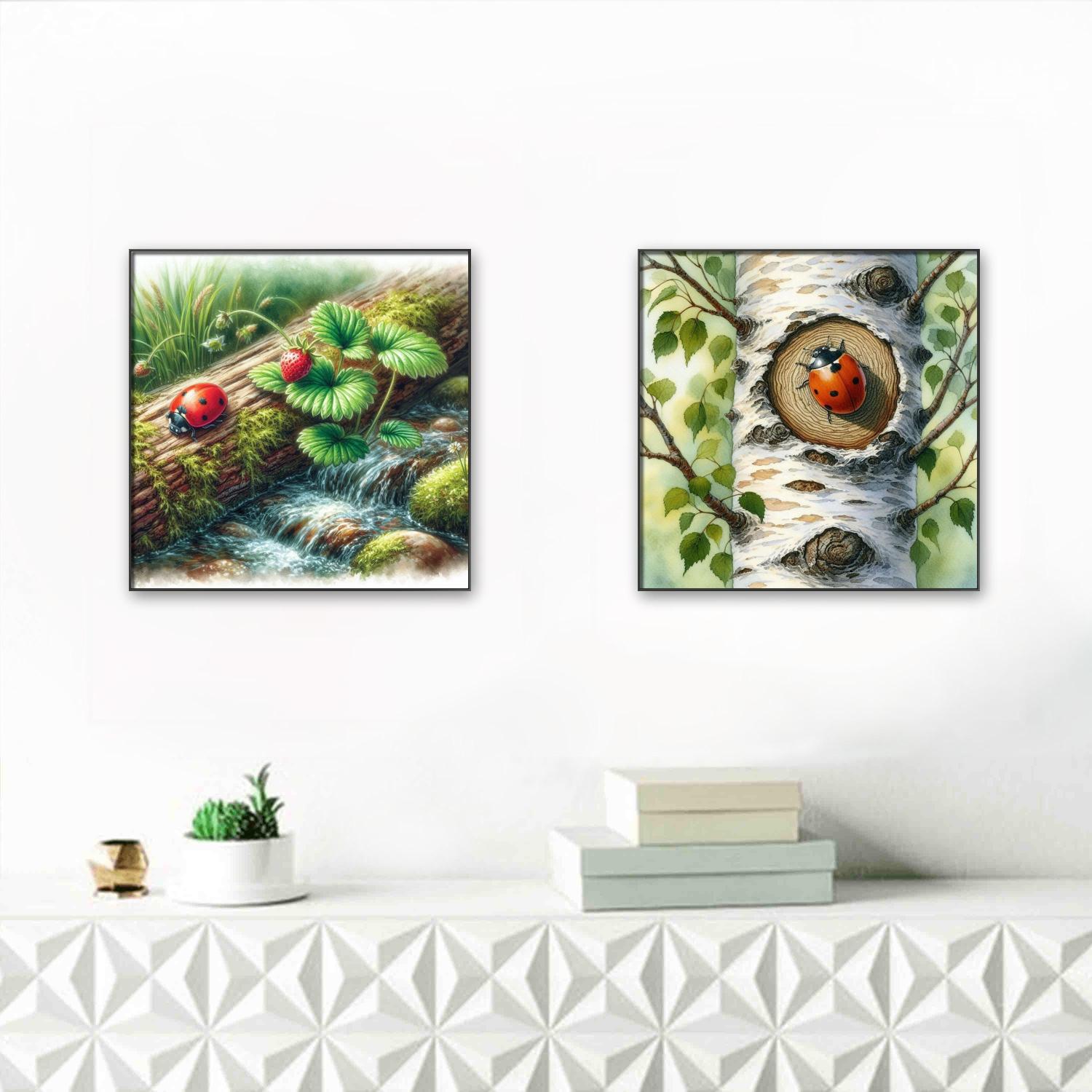 New Ladybug insect DIY AB Diam - Embroidery Lady Bug のレビューと価格