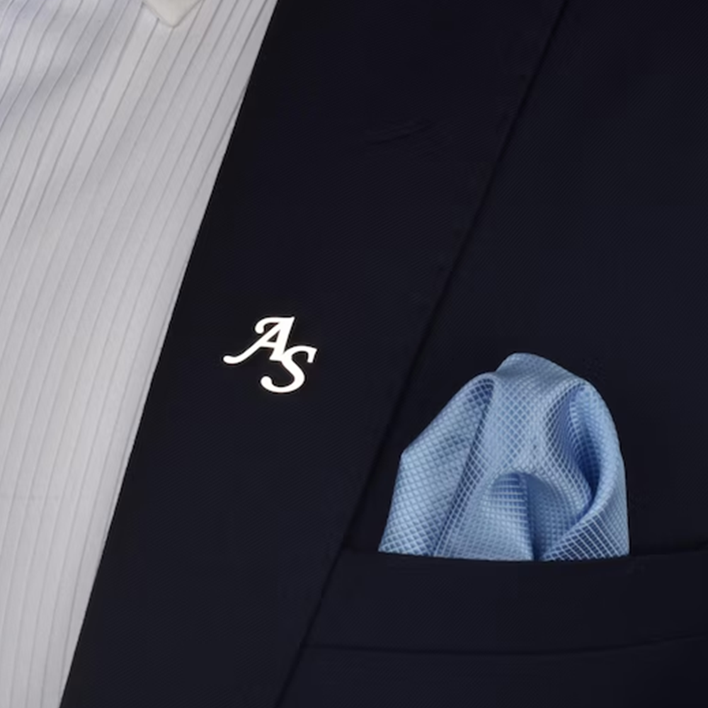 Custom Initials Brooch for Men - Embroidery Name のレビューと価格
