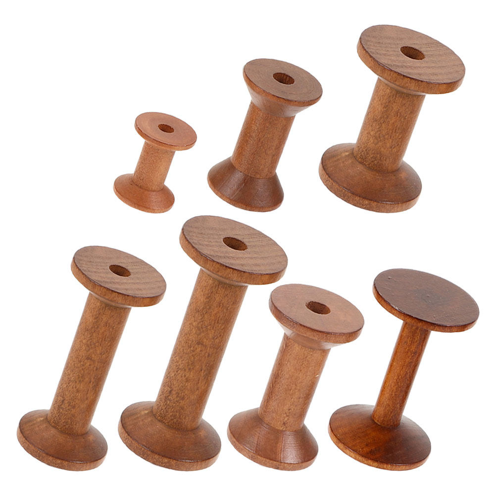 7Pcs Wooden Bobbins Set Space  - Embroidery Yarns のレビューと価格