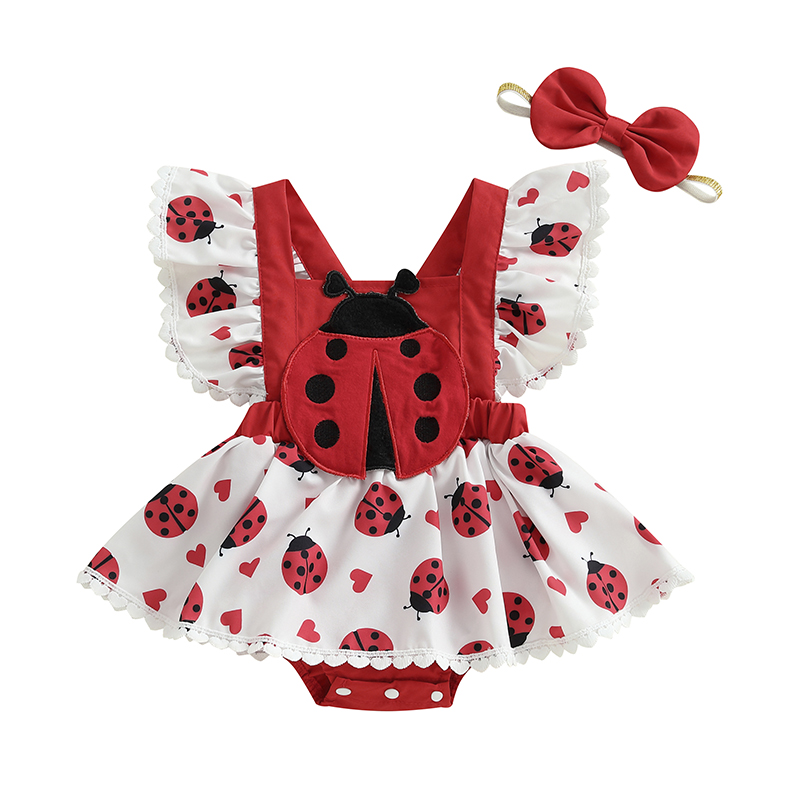 0-18M Newborn Baby Girls Cute  - Embroidery Lady Bug のレビューと価格