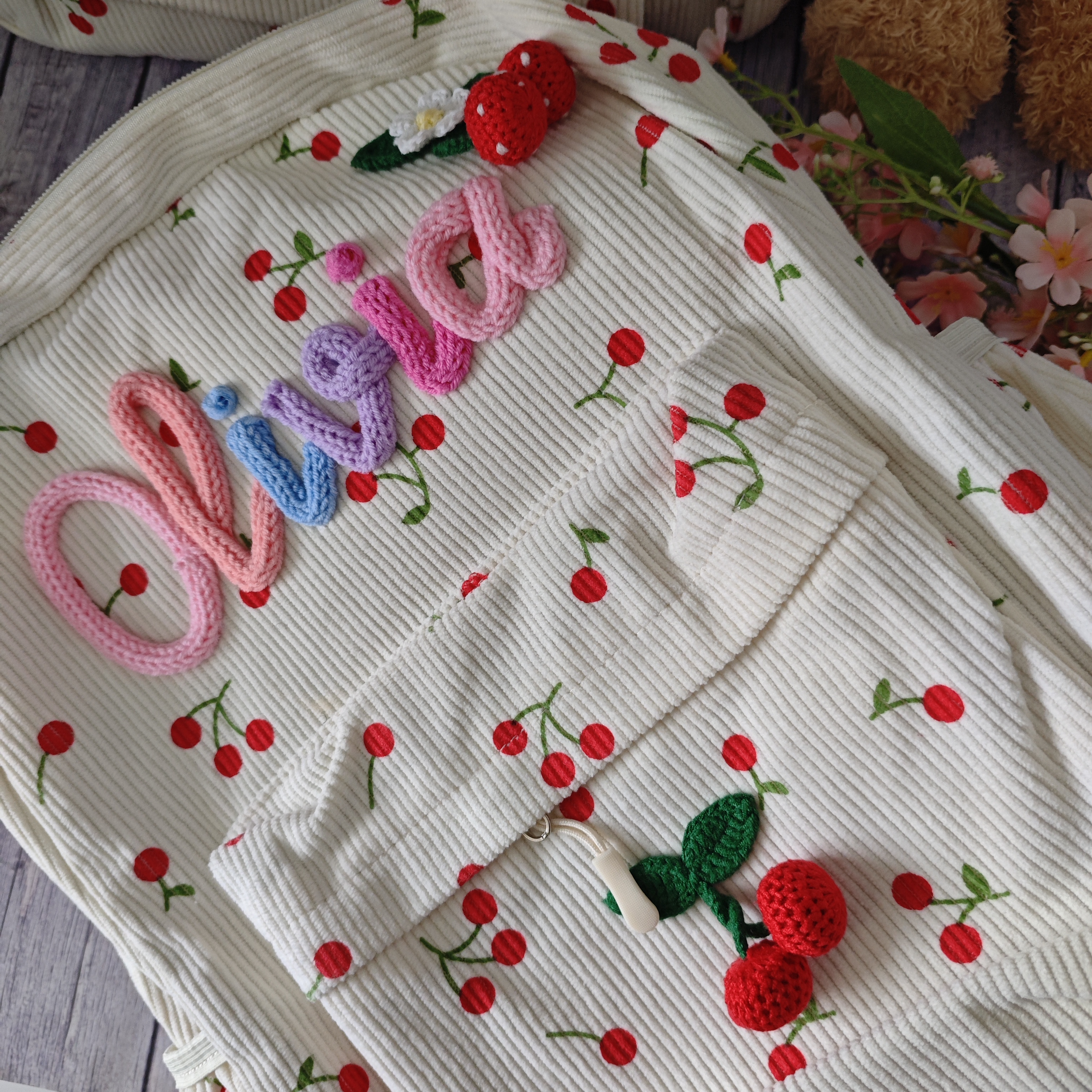 Personalized Cherry Backpacks  - Embroidery Name Designs のレビューと価格