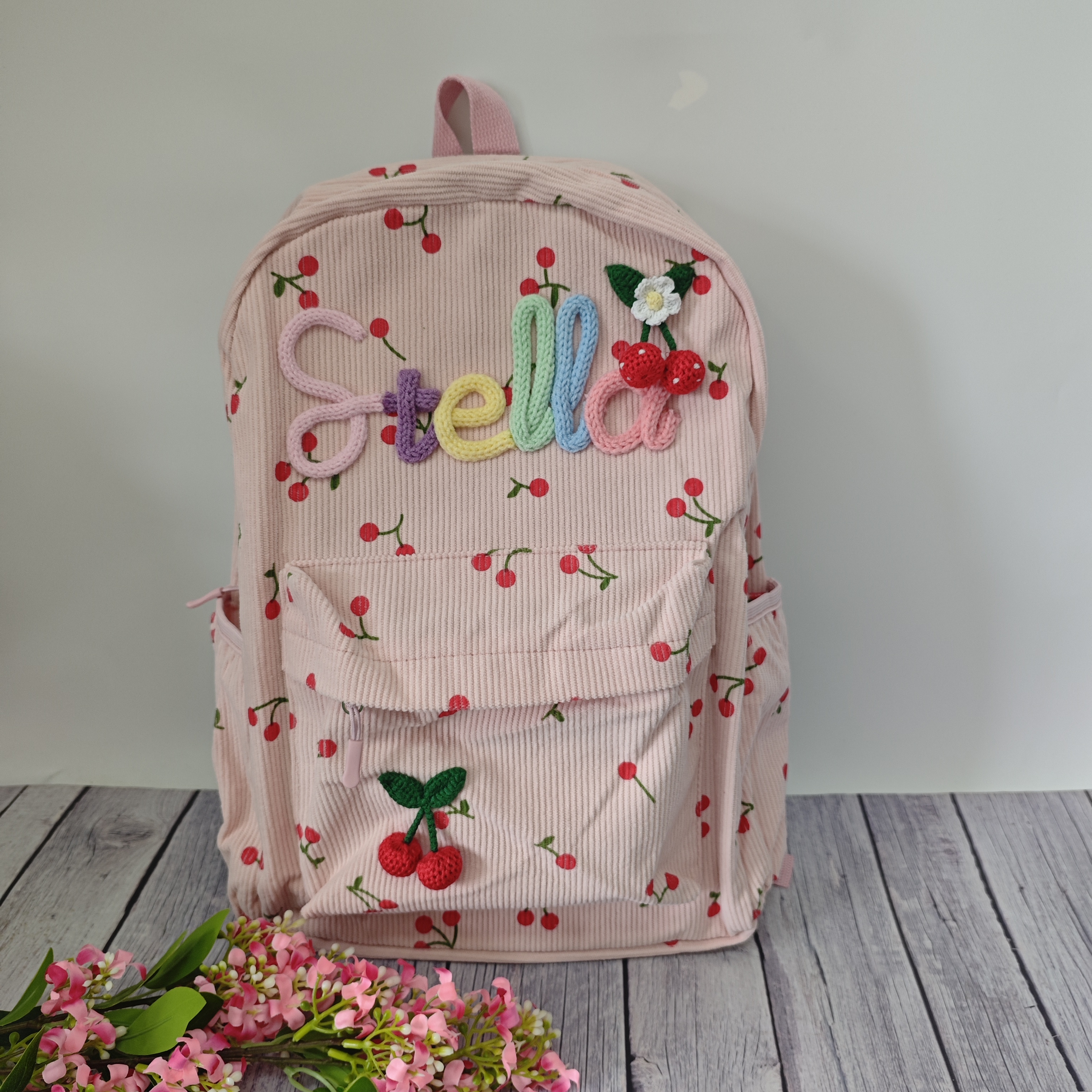 Personalized Cherry Backpacks  - Embroidery Name Designs のレビューと価格