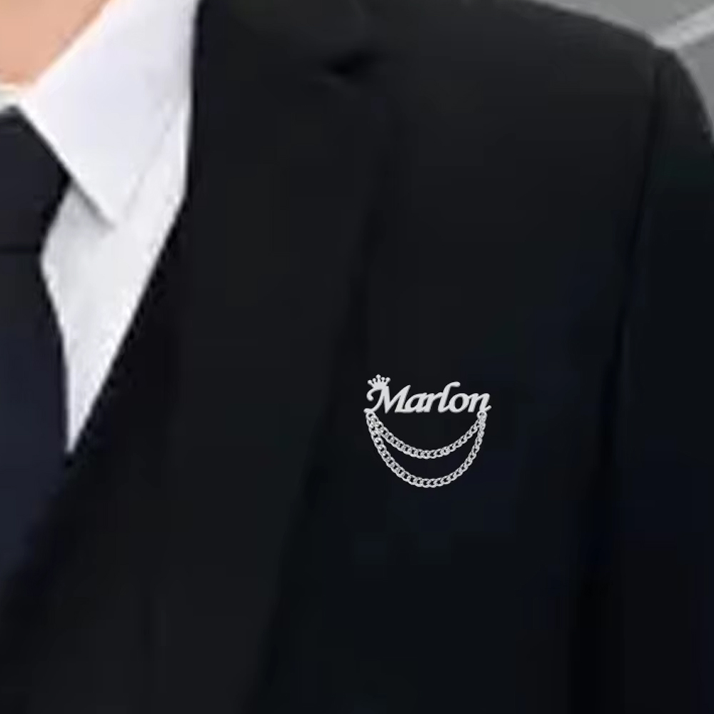 Personalized Name Brooch Custo - Embroidery Name のレビューと価格