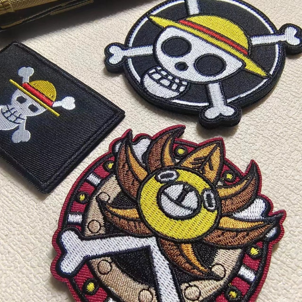 One Piece Cartoon sleeve patch - Embroidery Patches のレビューと価格