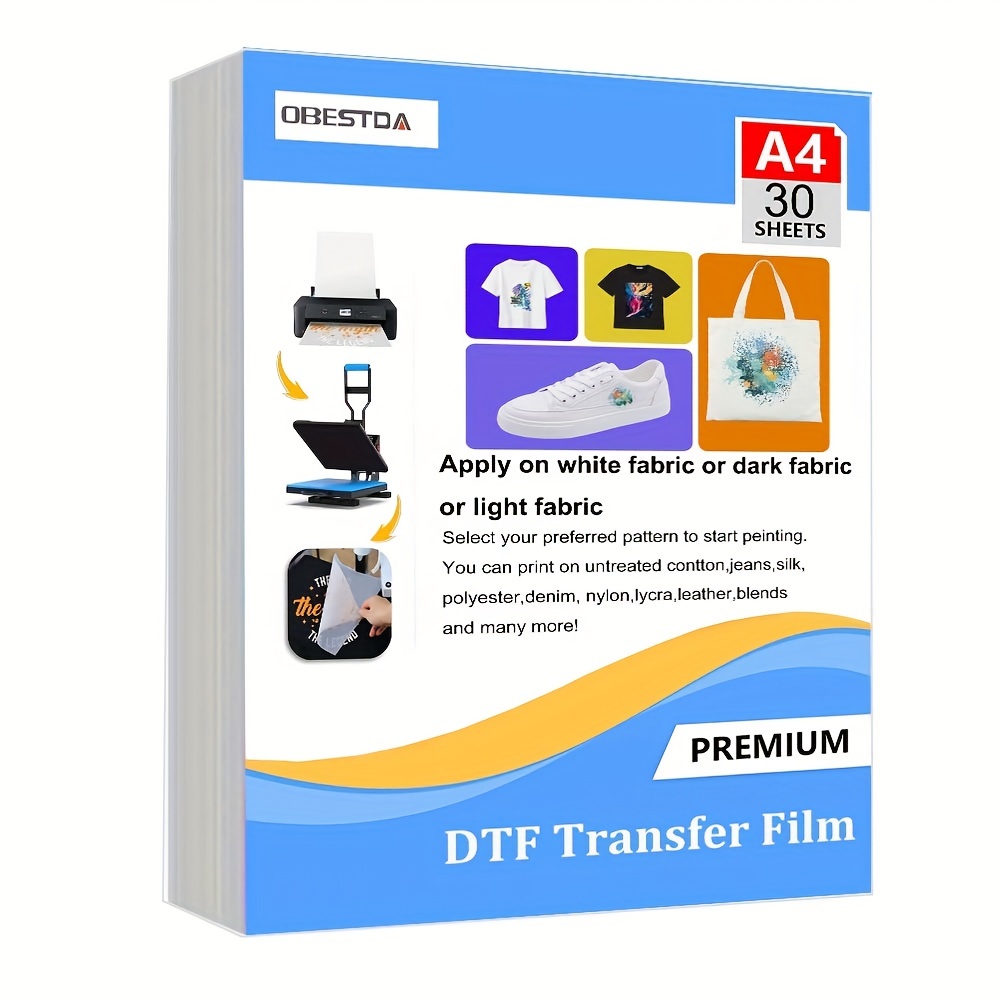 A4 30 Pcs DTF Transfer Film PE - Transfer Paper Carbon のレビューと価格
