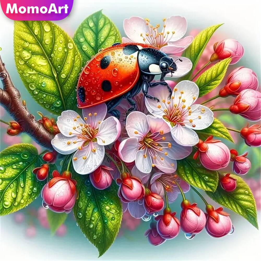 Momoart Diamond Embroidery Lad - Embroidery Lady Bug のレビューと価格