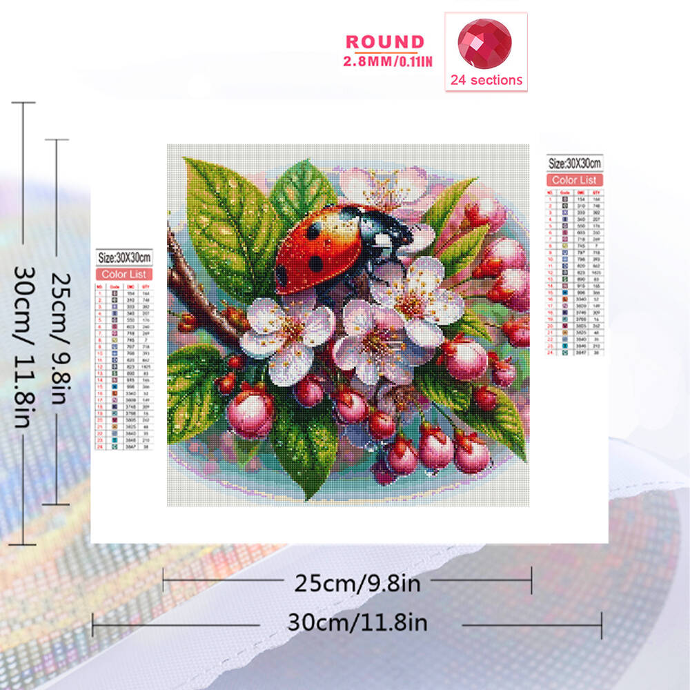 Momoart Diamond Embroidery Lad - Embroidery Lady Bug のレビューと価格