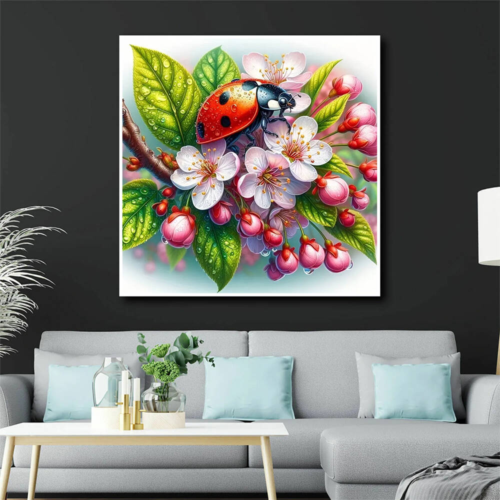 Momoart Diamond Embroidery Lad - Embroidery Lady Bug のレビューと価格