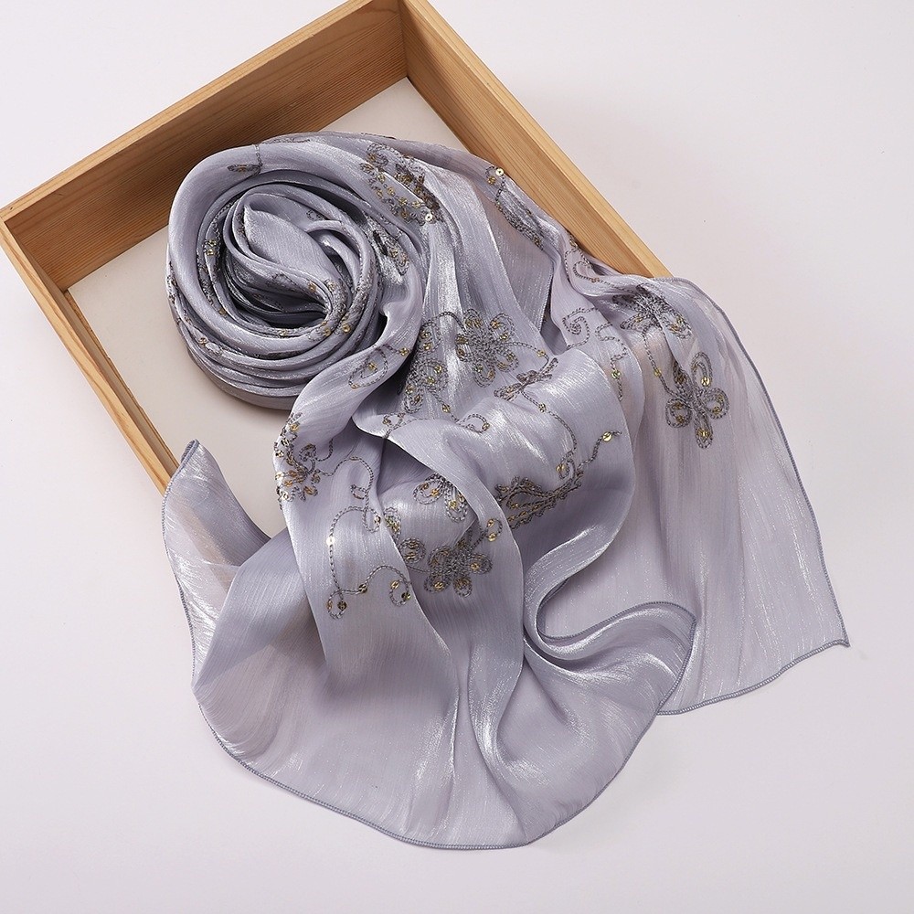 Elegant Hijab Shawl Embroidery - Embroidery Texture のレビューと価格