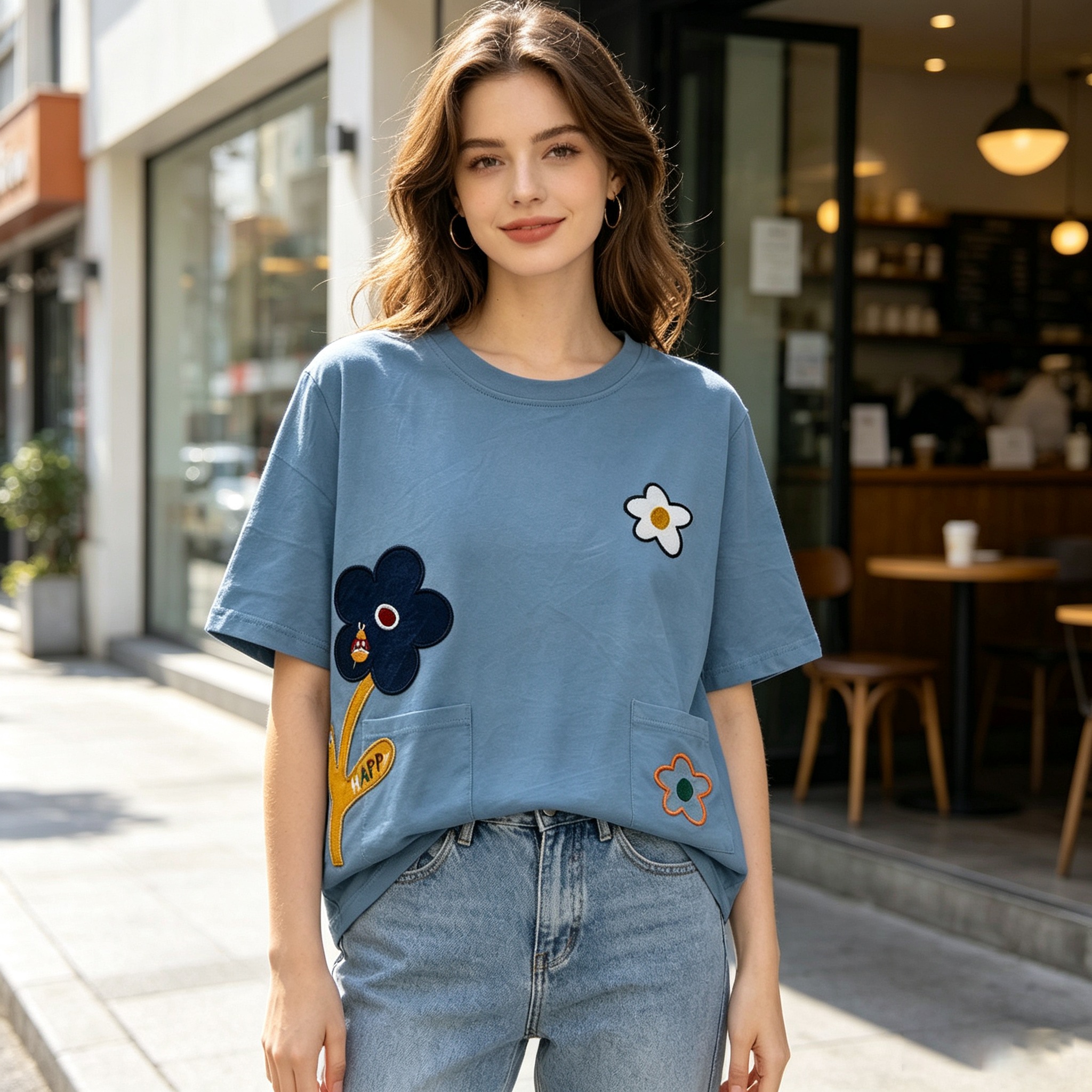 Women Loose Fit Flower Patch E - Embroidery Patches のレビューと価格