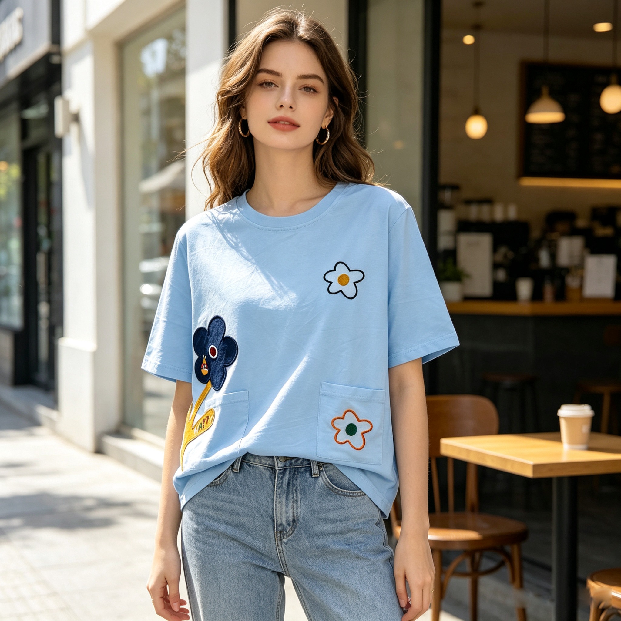 Women Loose Fit Flower Patch E - Embroidery Patches のレビューと価格