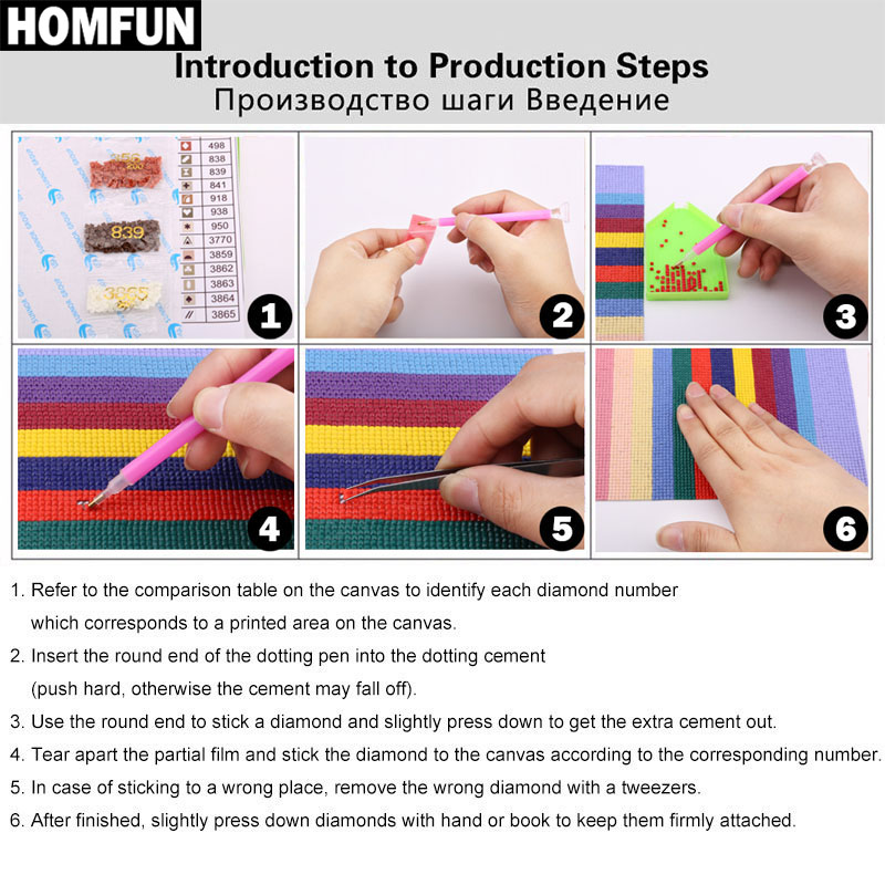 HOMFUN Art 5D Diy Diamond Pain - Embroidery Lady Bug のレビューと価格