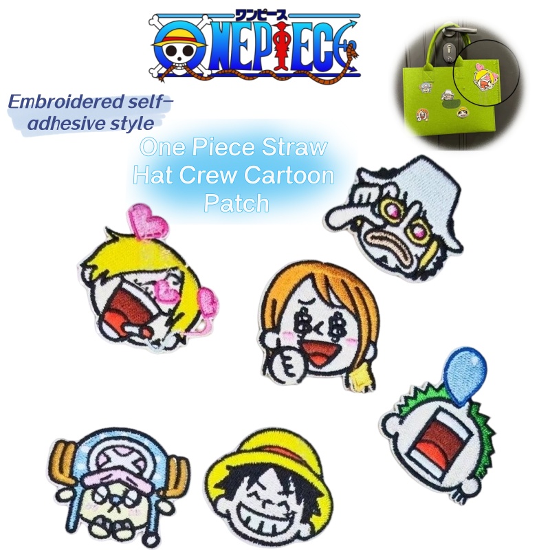 One Piece Straw Hat Crew Anime - Embroidery Patches のレビューと価格