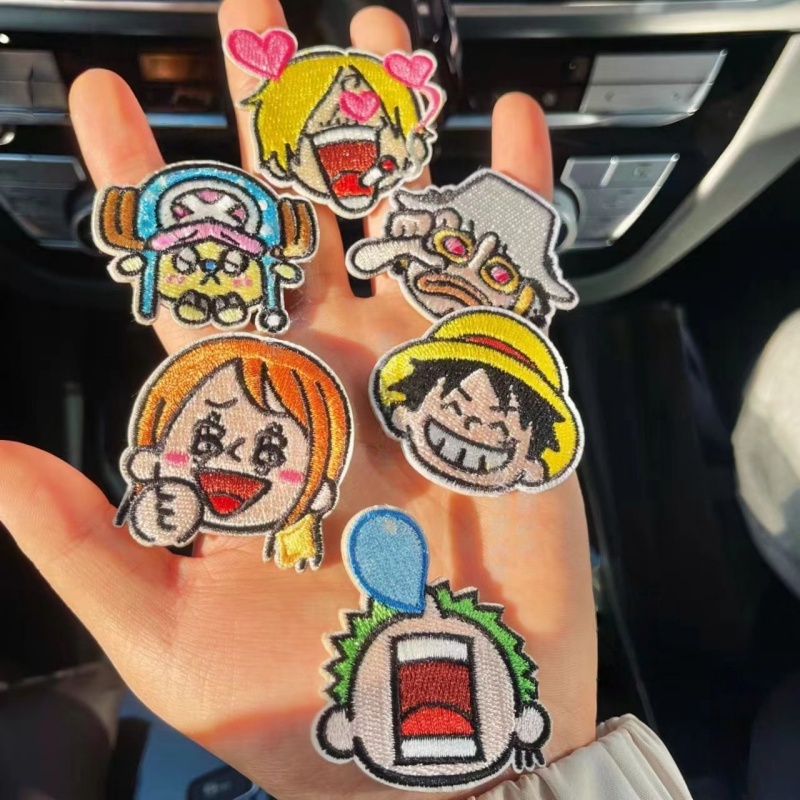 One Piece Straw Hat Crew Anime - Embroidery Patches のレビューと価格