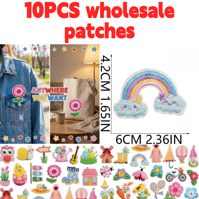 10/20PCS Bulk Spring Theme Emb - Embroidery Lady Bug のレビューと価格