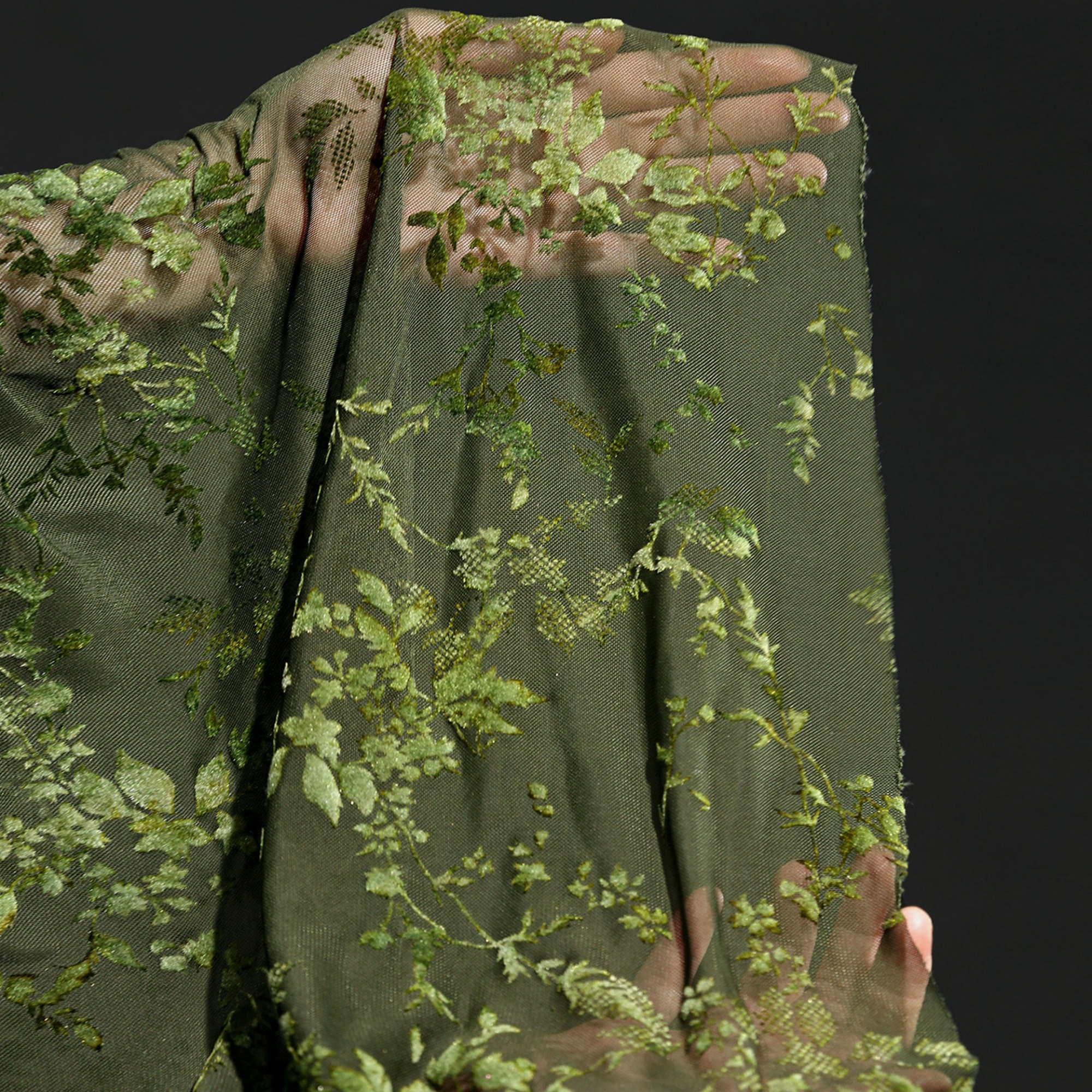 0.5Meter Green Velvet Flocking - Embroidery Texture のレビューと価格