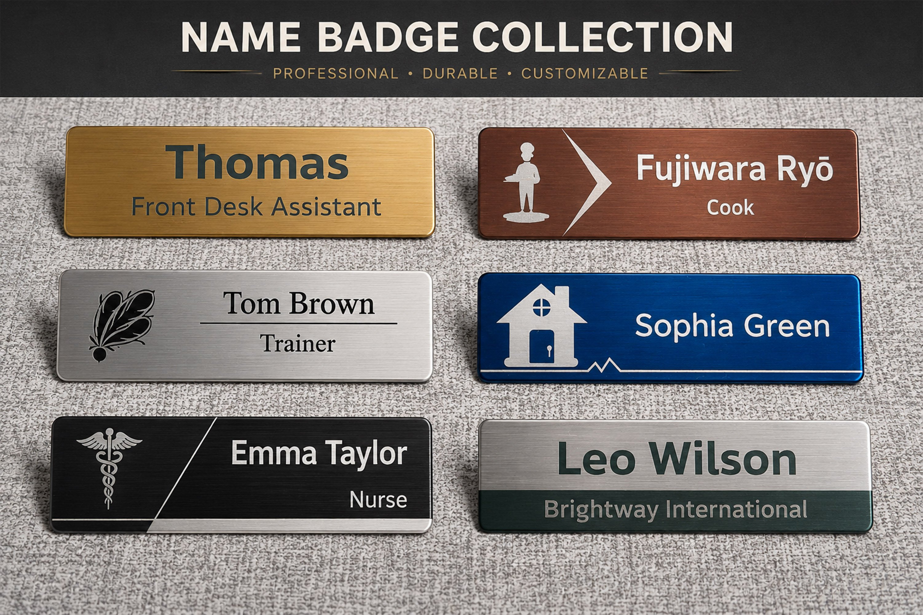 Engraved Personalized Name Tag - Embroidery Name のレビューと価格