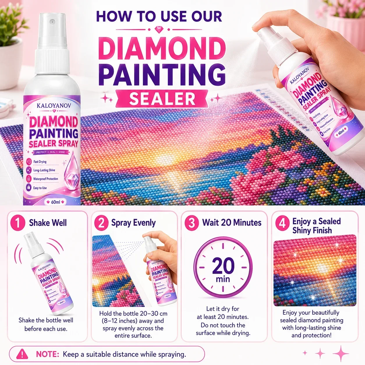 5D Diamond Painting Sealer Spr - Embroidery Details のレビューと価格