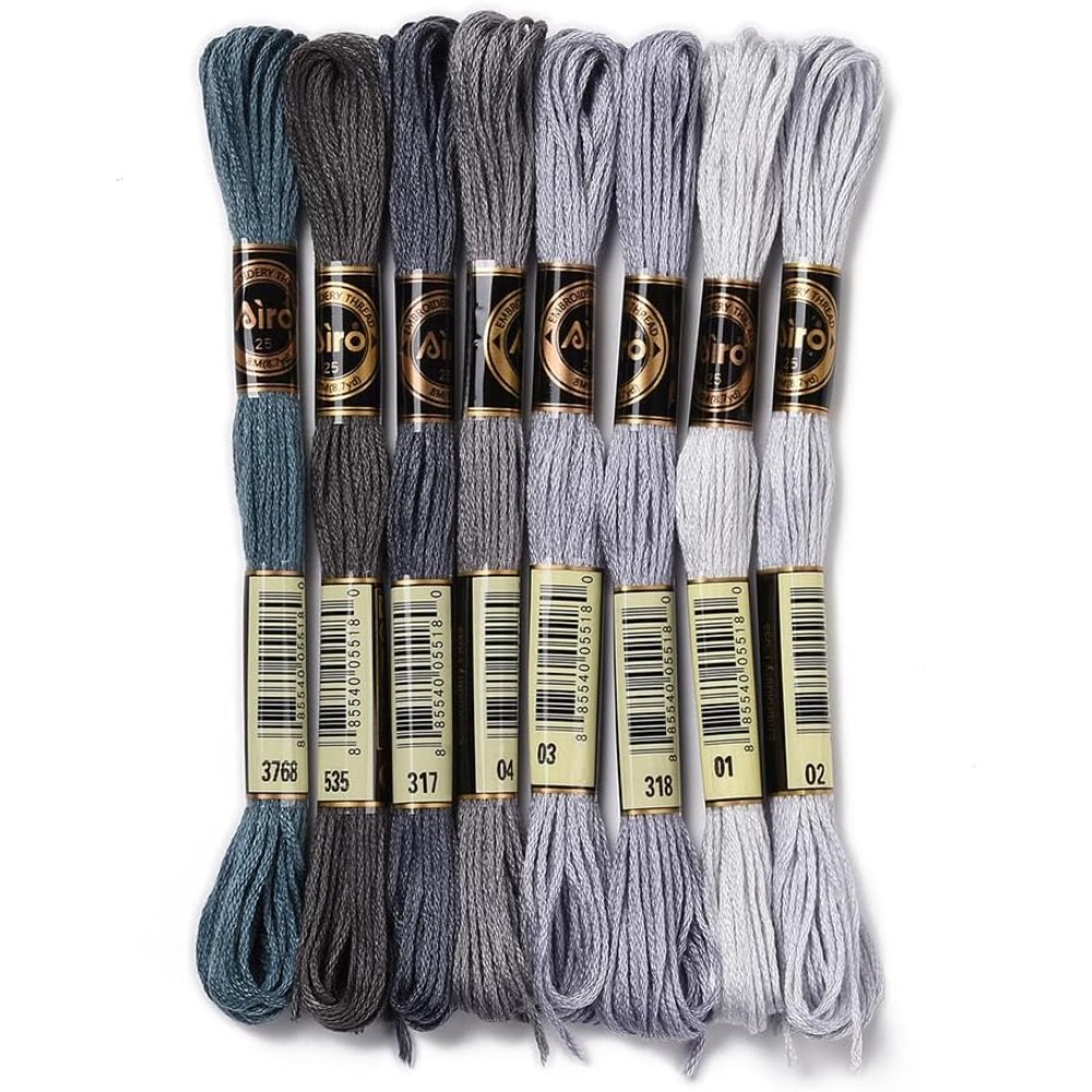 8 Skeins 70 Yards Grey Friends - Embroidery Yarns のレビューと価格