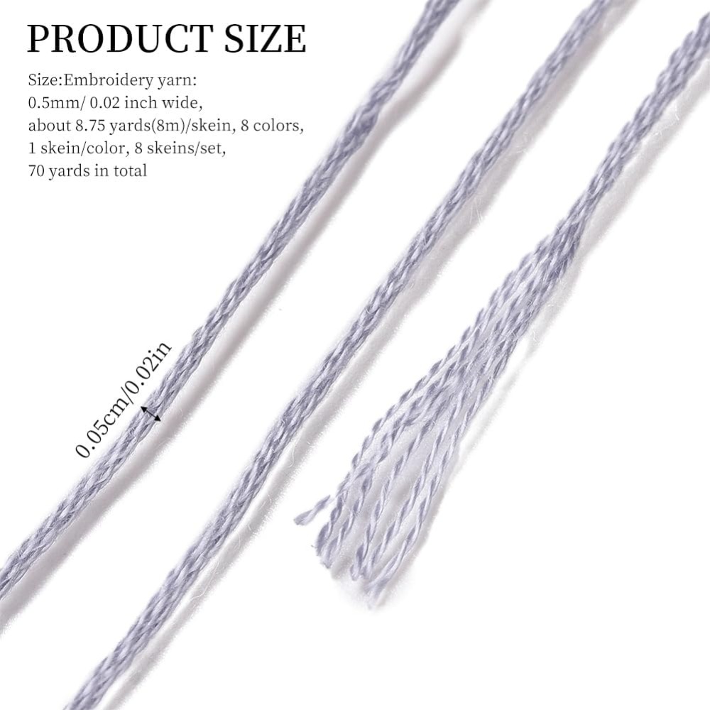 8 Skeins 70 Yards Grey Friends - Embroidery Yarns のレビューと価格