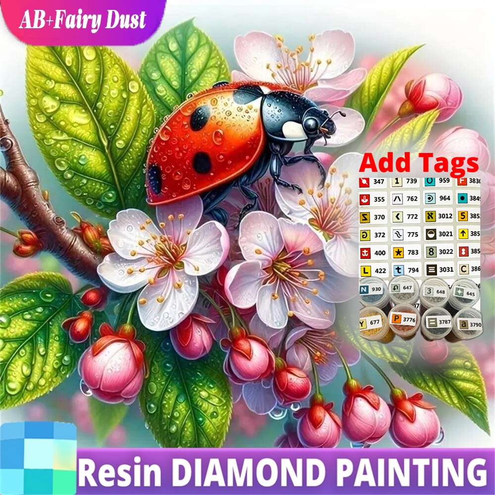 Resin AB Fairy Dust Diamond Em - Embroidery Lady Bug のレビューと価格