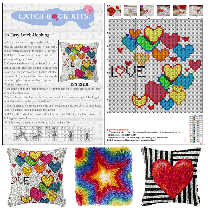 latch hook kits rugs DIY Makin - Embroidery Lady Bug のレビューと価格