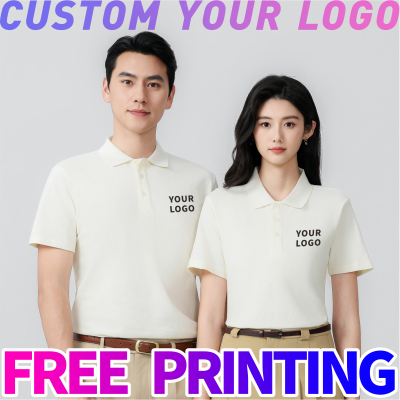 Custom polo T-shirt free print - Embroidery Cotton Shirt のレビューと価格