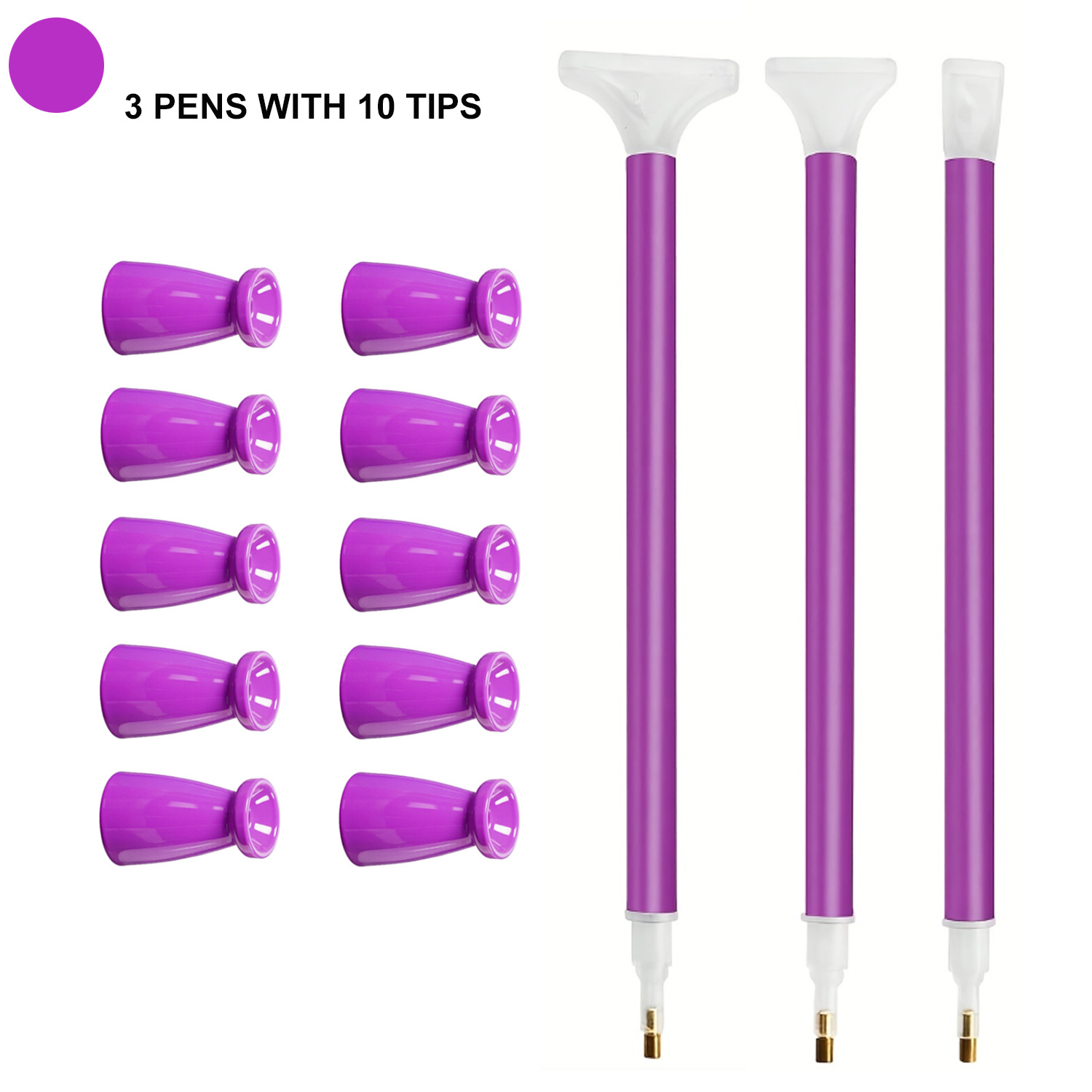 10 Silicone Tips & 3 Pens Diam - Embroidery Details のレビューと価格
