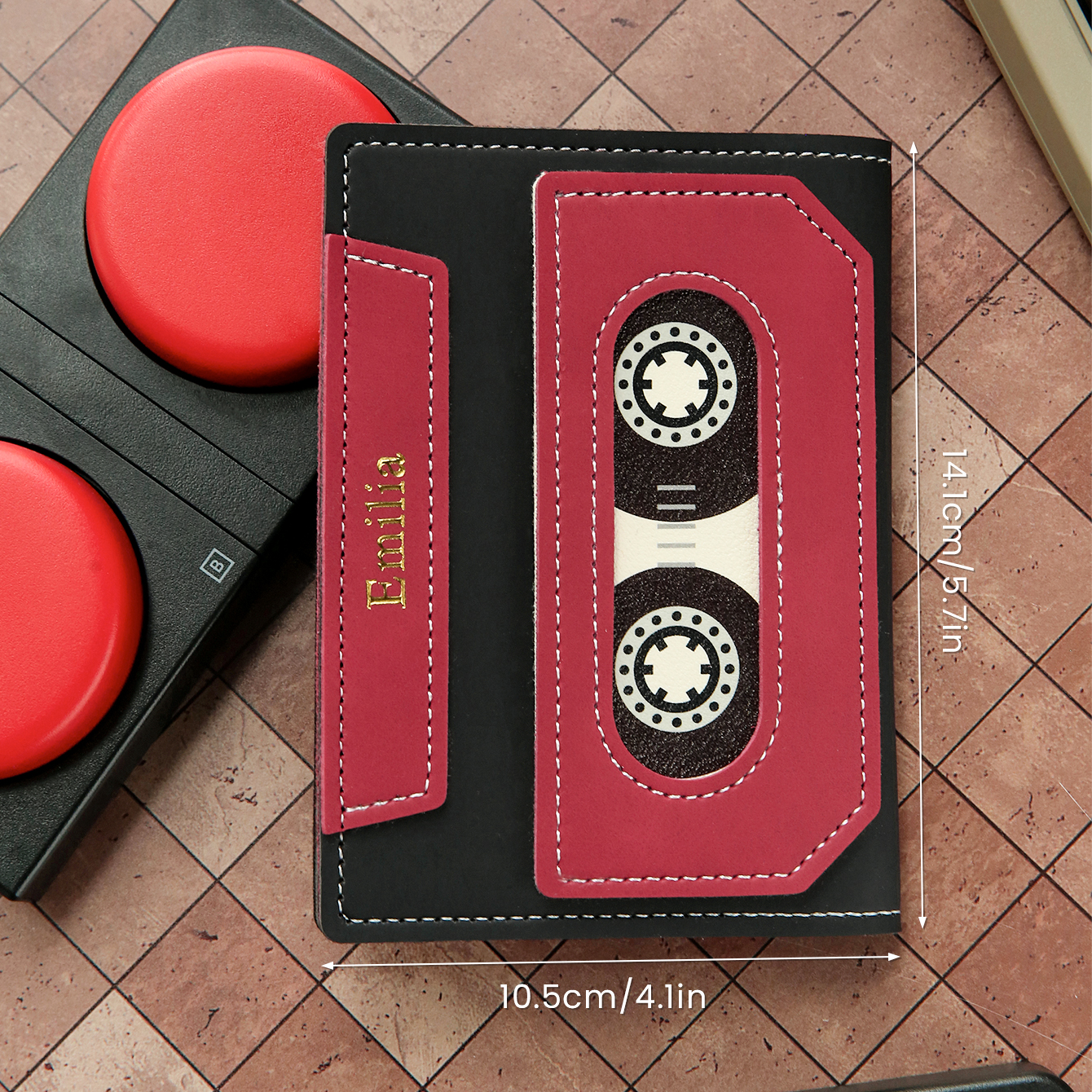 Custom Cassette Tape Passport  - Embroidery Name Designs のレビューと価格