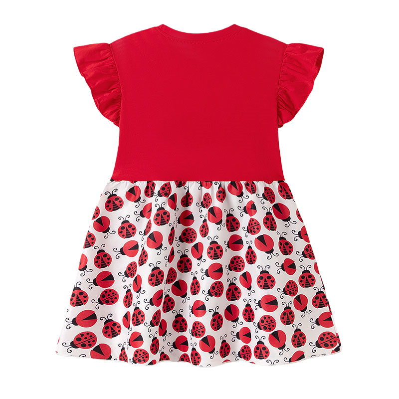 Short Sleeve Girls Dresses 2-7 - Embroidery Lady Bug のレビューと価格