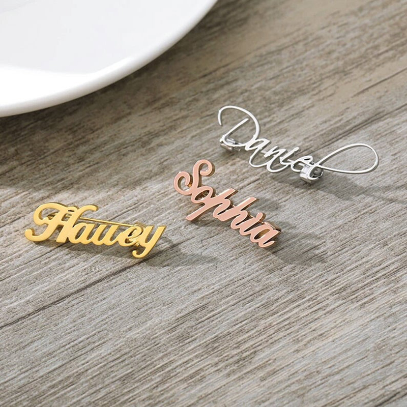 New Custom Name Brooch Letters - Embroidery Name のレビューと価格
