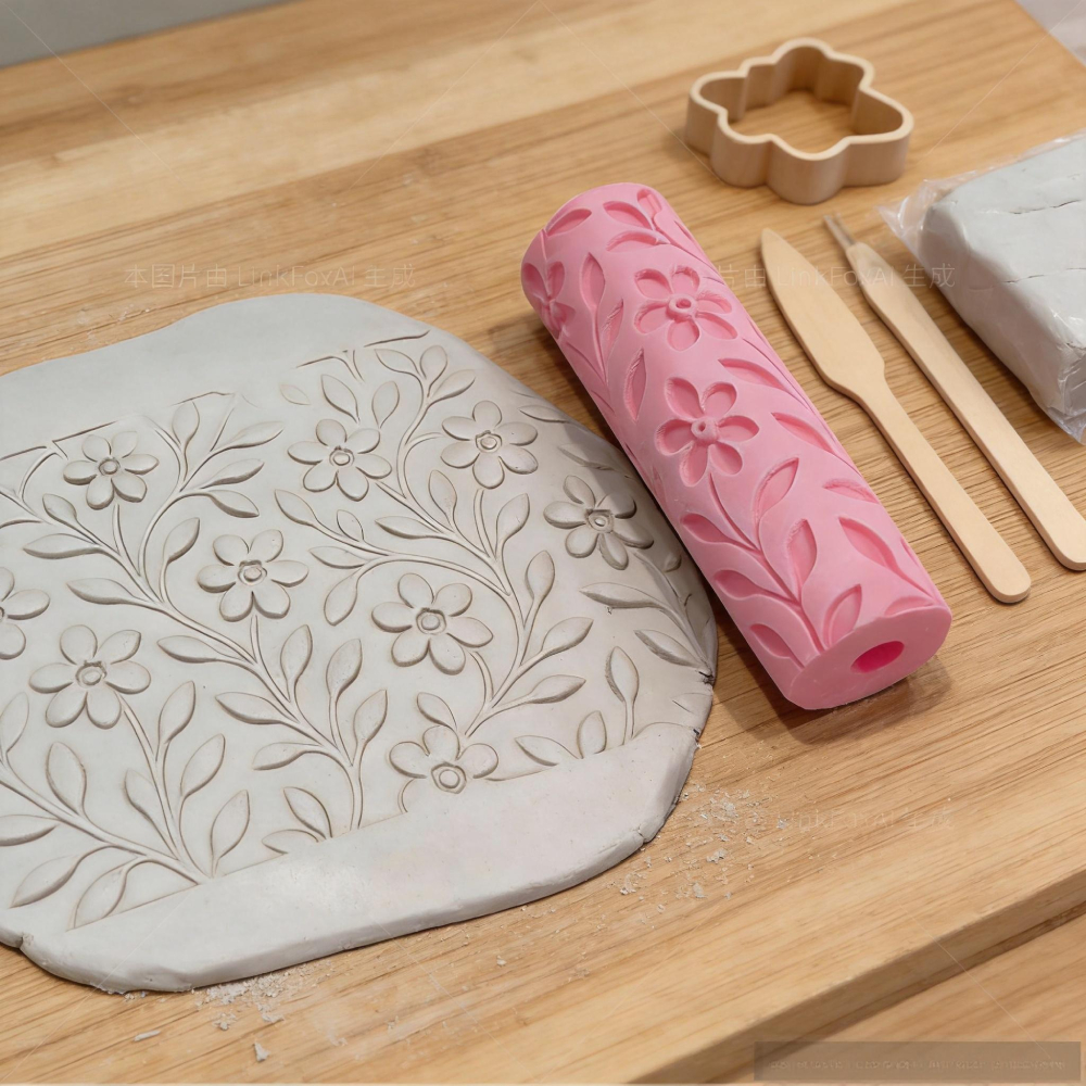 Happy Petals Pattern Clay Reli - Embroidery Texture のレビューと価格