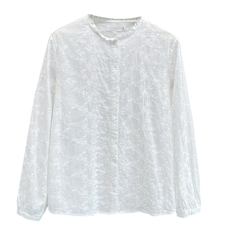 Plus Size Women's Blouses 2025 - Embroidery Cotton Shirt のレビューと価格