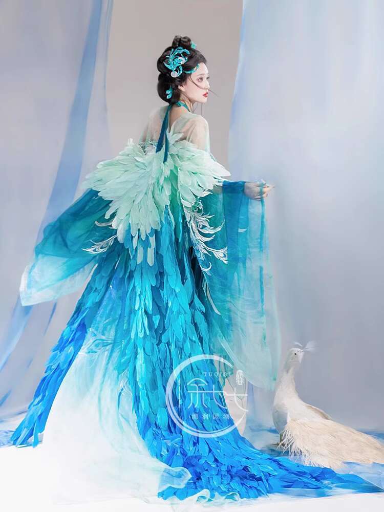 New Peacock Hanfu Womens fashi - Embroidery Cotton Shirt のレビューと価格