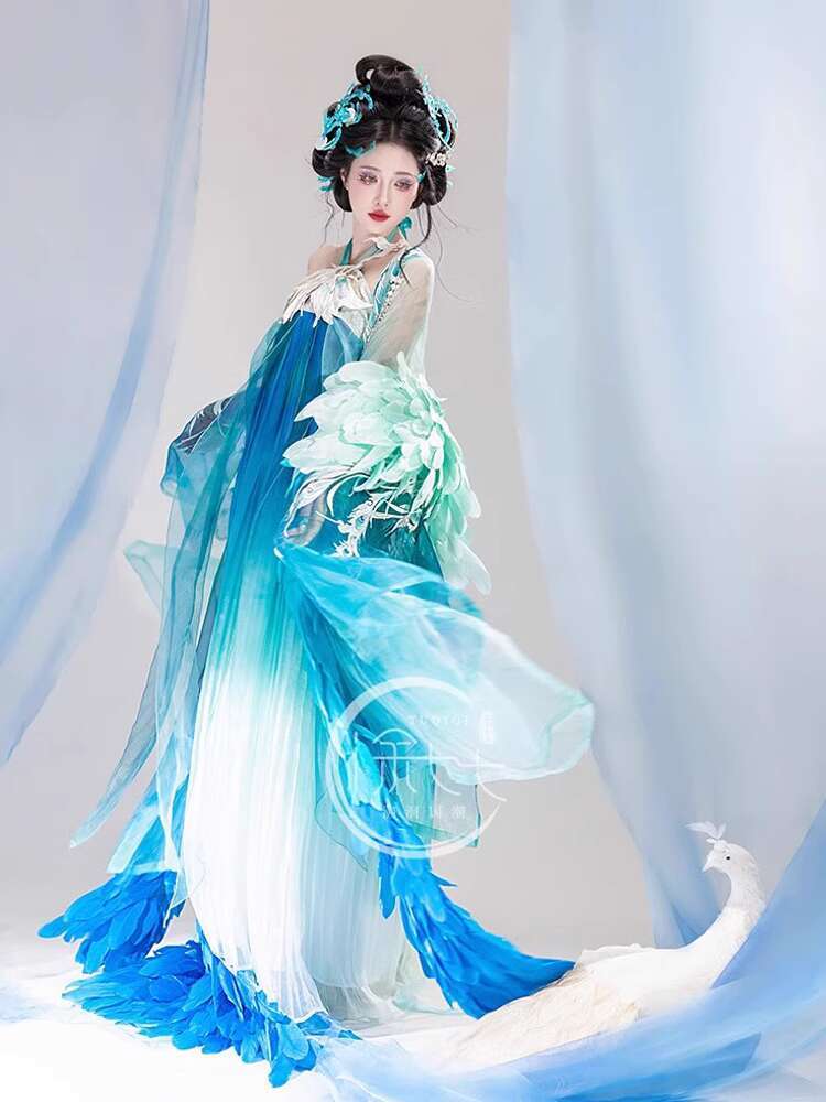 New Peacock Hanfu Womens fashi - Embroidery Cotton Shirt のレビューと価格